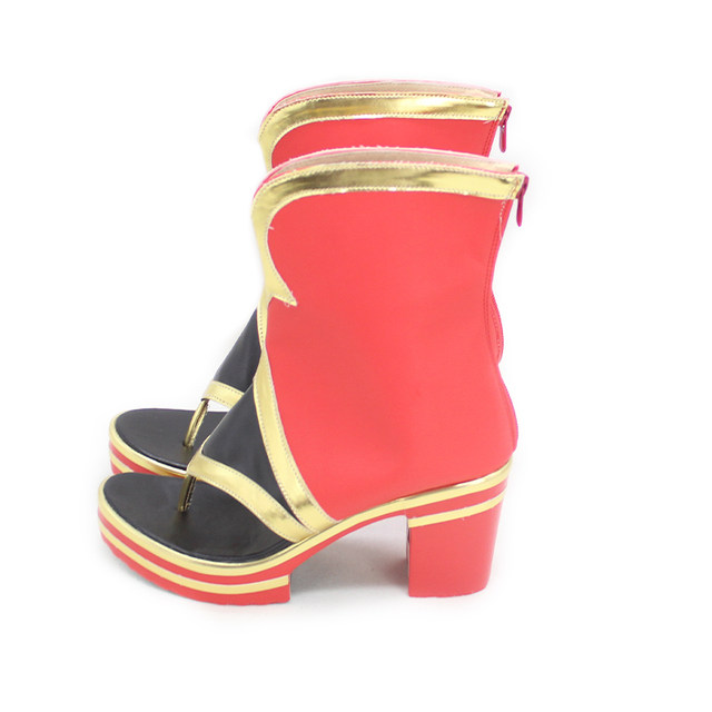 F1432 Jockey Girl Pretty Derby Northern Dark Horse Cosplay Shoes (Red Series)
