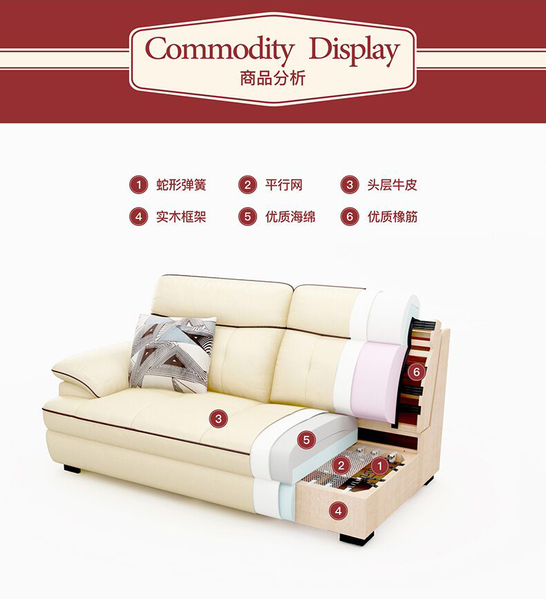 Về sofa da nhỏ gọn căn hộ phòng khách đồ nội thất kết hợp nhỏ hiện đại khép kín sofa da đa chức năng 5016 - Ghế sô pha ghế sofa da bò nhập khẩu
