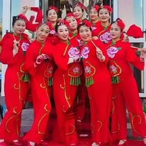 2024 Jiaozhou Yangko Costume New Suit Waist Dance Costume for Middle-aged and Elderly Women Festive Chinese Style Northeastern Yangko Dance