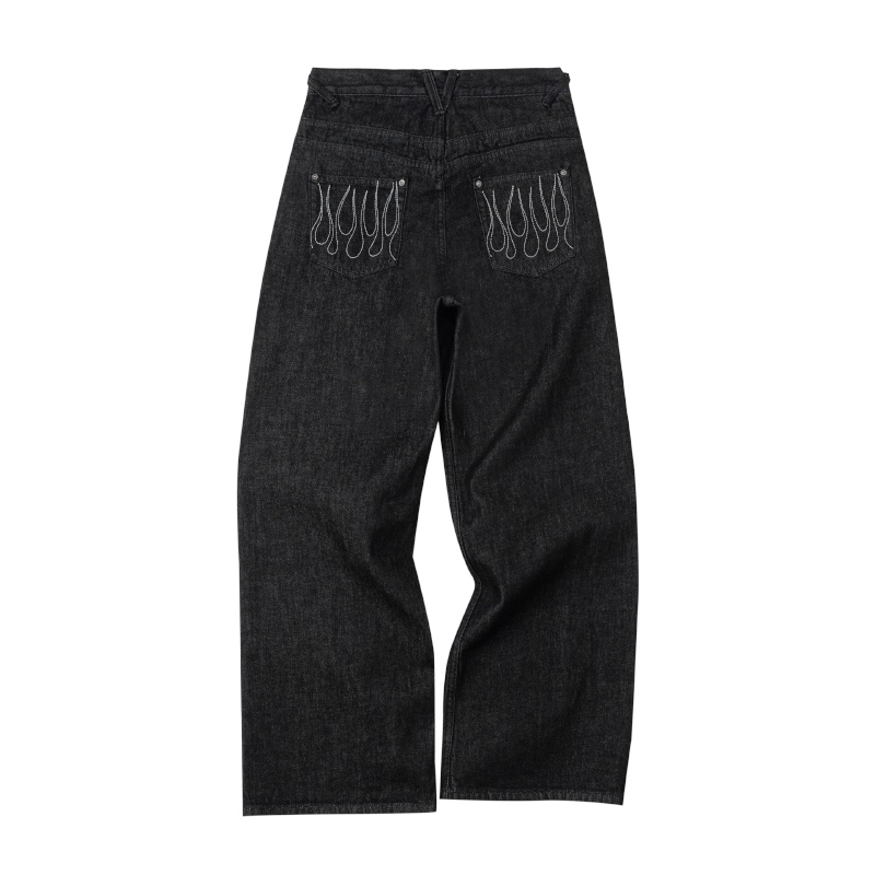 Evo Remd "Ashes" Series Original Cowhide Kanglong 14.25oz Retro Loose Denim Pants A-Line Straight Leg