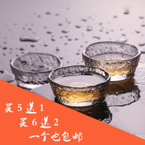 Japan imported Xiaochuxue handmade heat-resistant hammer glass teacup transparent crystal tea cup tea set accessories
