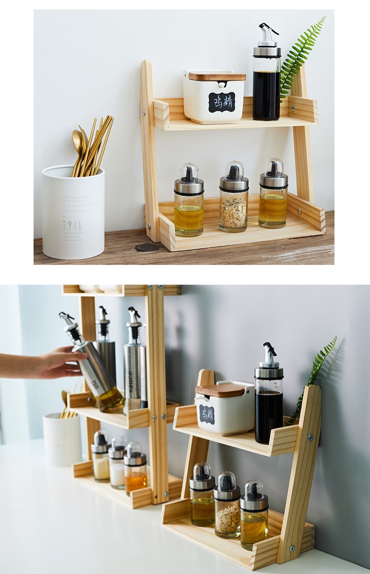 Giá đỡ gia vị nhiều lớp Đồ dùng nhà bếp bộ phận lưu trữ thông lưu trữ giá thông đa chức năng lưu trữ quầy trưng bày - Thiết bị sân khấu đèn led nhà xưởng 150w