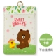 Line Friends Brown Bear điện thoại di động dài treo cổ dây buộc thẻ ID chủ túi chống mất dây dễ thương móc chìa khóa - Phụ kiện điện thoại di động