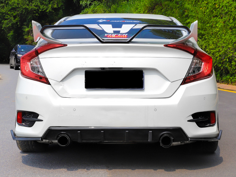 Mười thế hệ sửa đổi cánh đuôi yofer cánh đuôi yofer phiên bản đuôi Honda 16-18 mới Civic miễn phí cánh cố định Đuôi gió the thao
