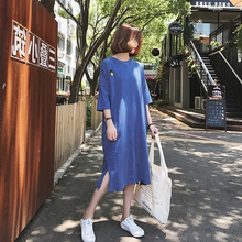 【网红爆款】夏季纯棉中长款T恤裙连衣裙