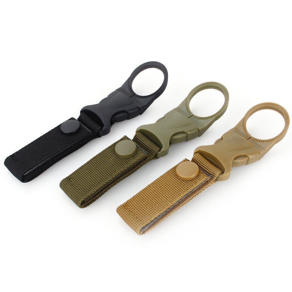 Outdoor Tactical Nylon Webbing Water Bottle Hanging Buckle Multifunction Mountaineering Buckle Portable Water Bottle Quick Hanging Mineral Water Clip Buckle