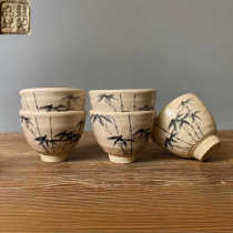 Premium Room Japanese Return Green Pot Sasatake Bunsen Tea Cup Five Guests