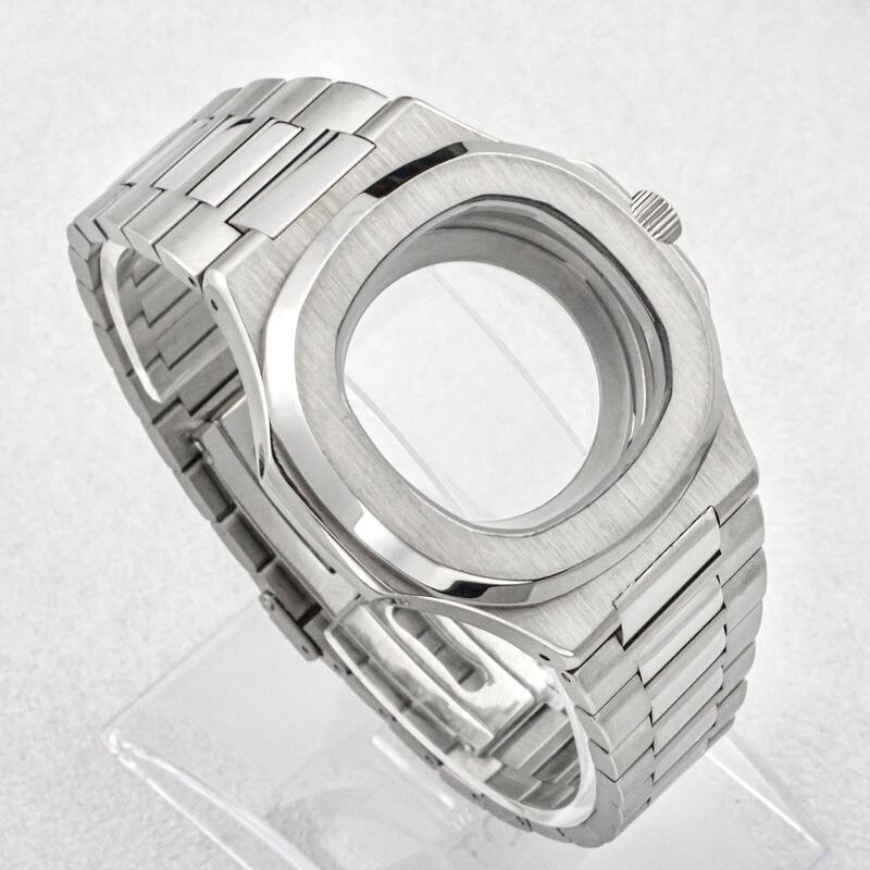 Nh35 Modification Accessories Patek Nautilus Series Sapphire Glass 316L Stainless Steel Case and Strap