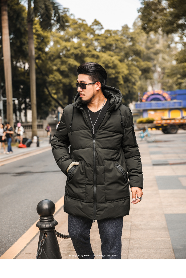 Áo thể thao giản dị mặc áo khoác nam mùa đông dày áo ấm cotton cộng với phân bón XL áo khoác cotton trùm đầu áo khoác áo khoác siêu nhẹ