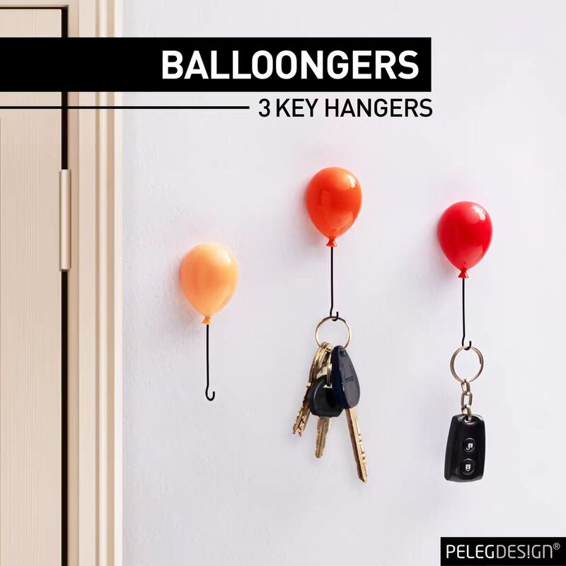 Peleg Design Balloon Refrigerator Magnet Magnetic Key Hook Round Ball Magnetic Double-Sided Adhesive Rag Holder