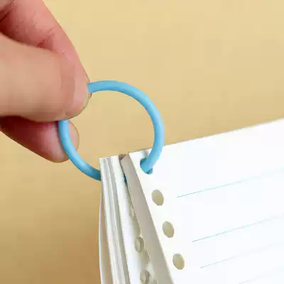 Gimen giant leaf binding ring pendant ring color plastic keychain data cable storage and finishing random circle