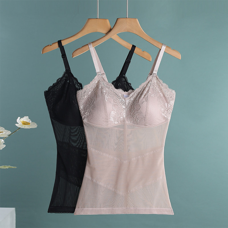 Summer Thin Camisole Shapewear with Chest Pads, Tummy Control Vest for Women, Ultra-Thin Bra-Free Body Shaper Summer Thin Camisole Shapewear with Chest Pads, Tummy Control Vest for Women, Ultra-Thin Bra-Free Body Shaper