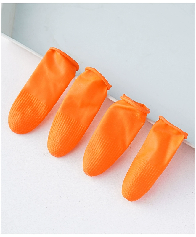Bao ngón tay bảo vệ bảo hiểm lao động chịu mài mòn cao su dày chống trượt bảo vệ ngón tay Bao ngón tay hình xăm dùng một lần bao ngón tay bao bảo vệ