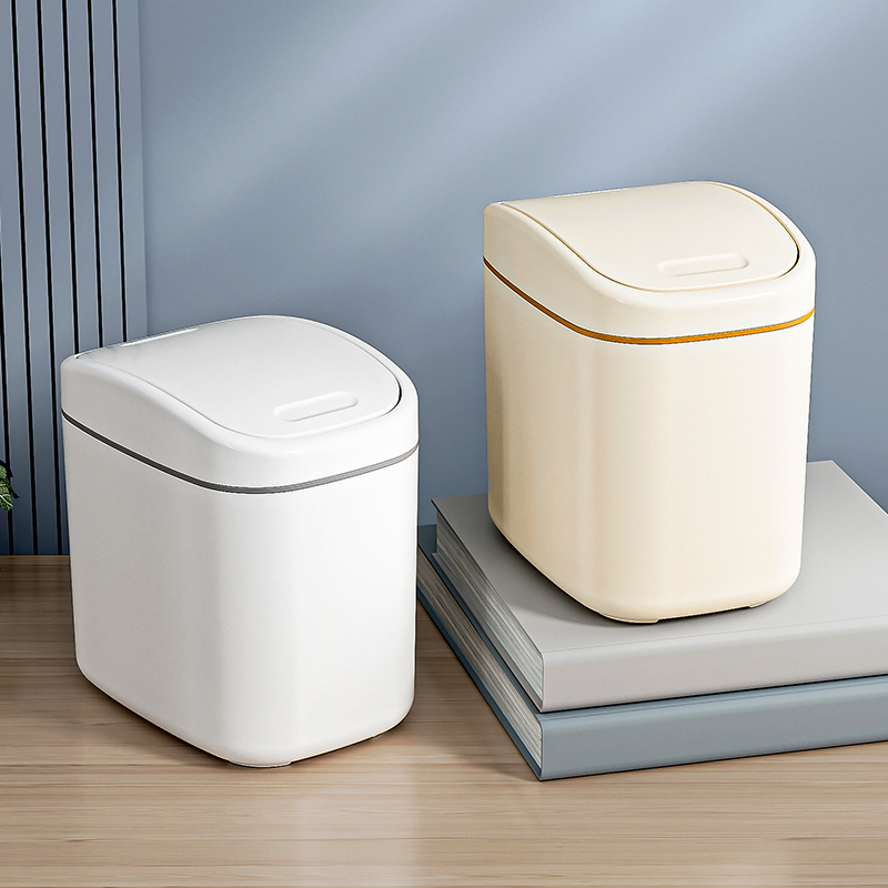 Mini Desktop Trash Can, Small Household Trash Bin with Lid, Bedroom Bedside Miscellaneous Storage Bin, Office Desk Wastebasket