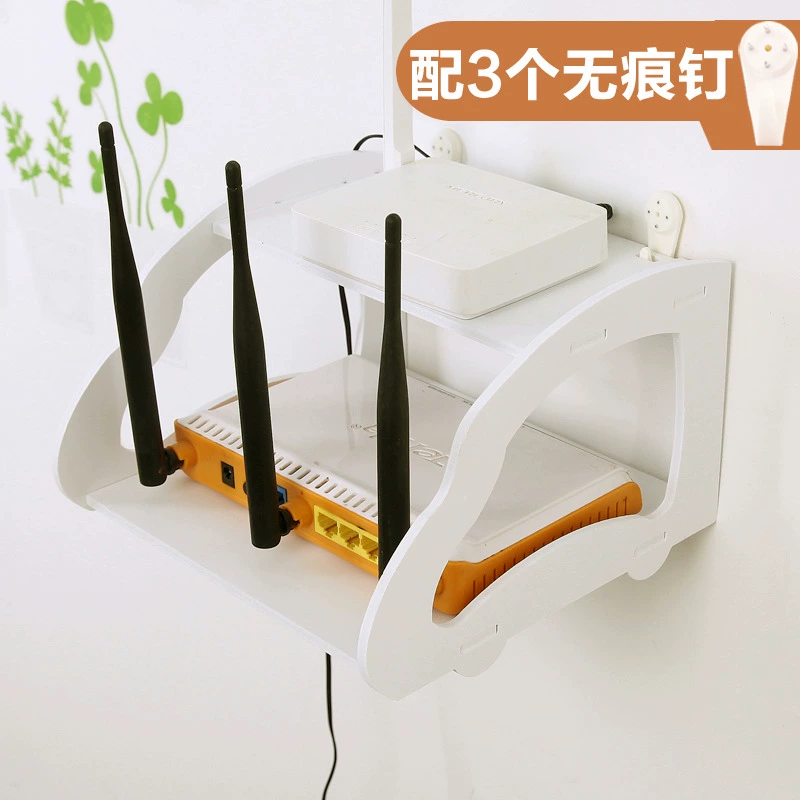 Rỗng hai lớp phân vùng phòng ngủ không dây bộ định tuyến lưu trữ giá phòng khách TV set-top hộp kệ tường kệ - TV