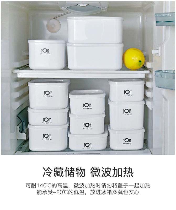 Tủ lạnh nhựa trái cây hộp giòn lò vi sóng hộp ăn trưa hình chữ nhật nhỏ hộp ăn trưa hộp lưu trữ thực phẩm - Hộp cơm điện sưởi ấm