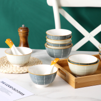 Ceramic cutlery dishes Dish Suit Home Creative Nordic Wind Bowls Pan Chopstick Spoon Combined Rice Bowl Soup Bowl plate Dish Bowl