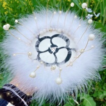 Creative cute car decoration anti-skid pad storage pad pearl feather pad drill pad car interior decoration supplies Daquan