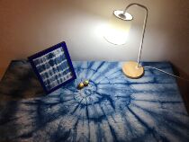 Original design plant blue dyed tablecloth tablecloth living room coffee table table Zen tea Yunnan handmade diy tie dyeing