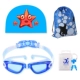 Прозрачное сине-белое зеркало плавания+синие звезды Pu Hat+Ac-6 Blue+Blue Fish Sack