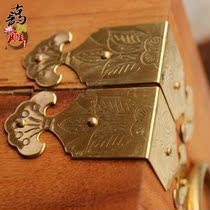 Camphor wood box Copper accessories L-shaped corner code connector 90 degree right angle Antique furniture cabinet Metal corner guard