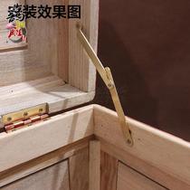 Camphor wood box thousand pounds support rod Chinese antique cabinet Jewelry box Brass support bracket Hinge hinge accessories