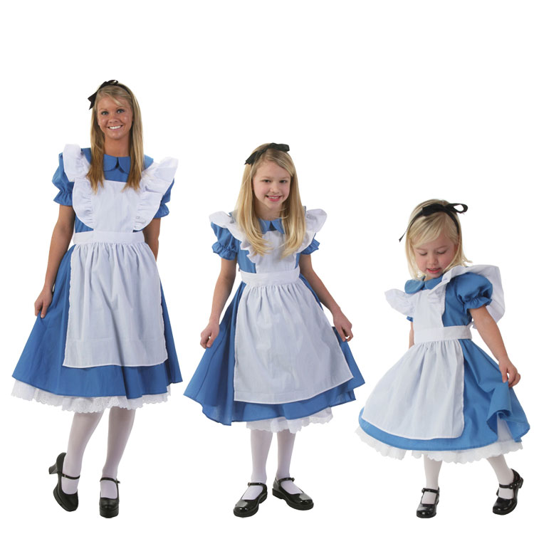Specials Children's Day Halloween costumes Adult children Alice in Wonderland clothes Pure cotton Alice costumes
