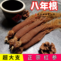 8-year-old Red Ginseng Whole Changbai Mountain Red Ginseng Northeast Pruning Extra large Zhengzong Jilin Wild Red Ginseng 500g