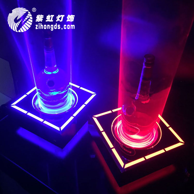 LED Charging Laser Wine Seat Bar Creative Luminous Wine Seat Champagne Cocktail Rack Foreign Wine Stainless