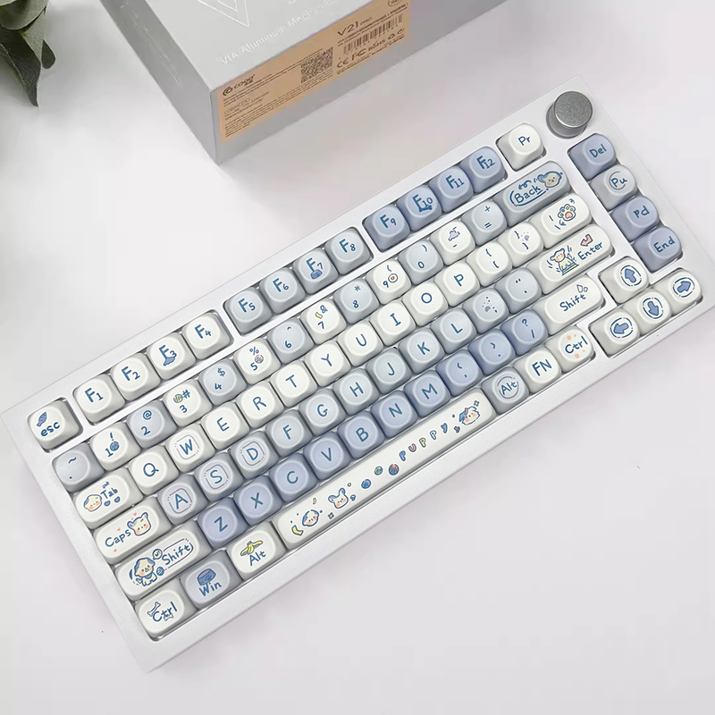 Customized 75-Key Three-Mode Wireless Wired Mechanical Keyboard with Gasket Structure, Plug-In Rgb Lighting, and Mahjong Sound Switches