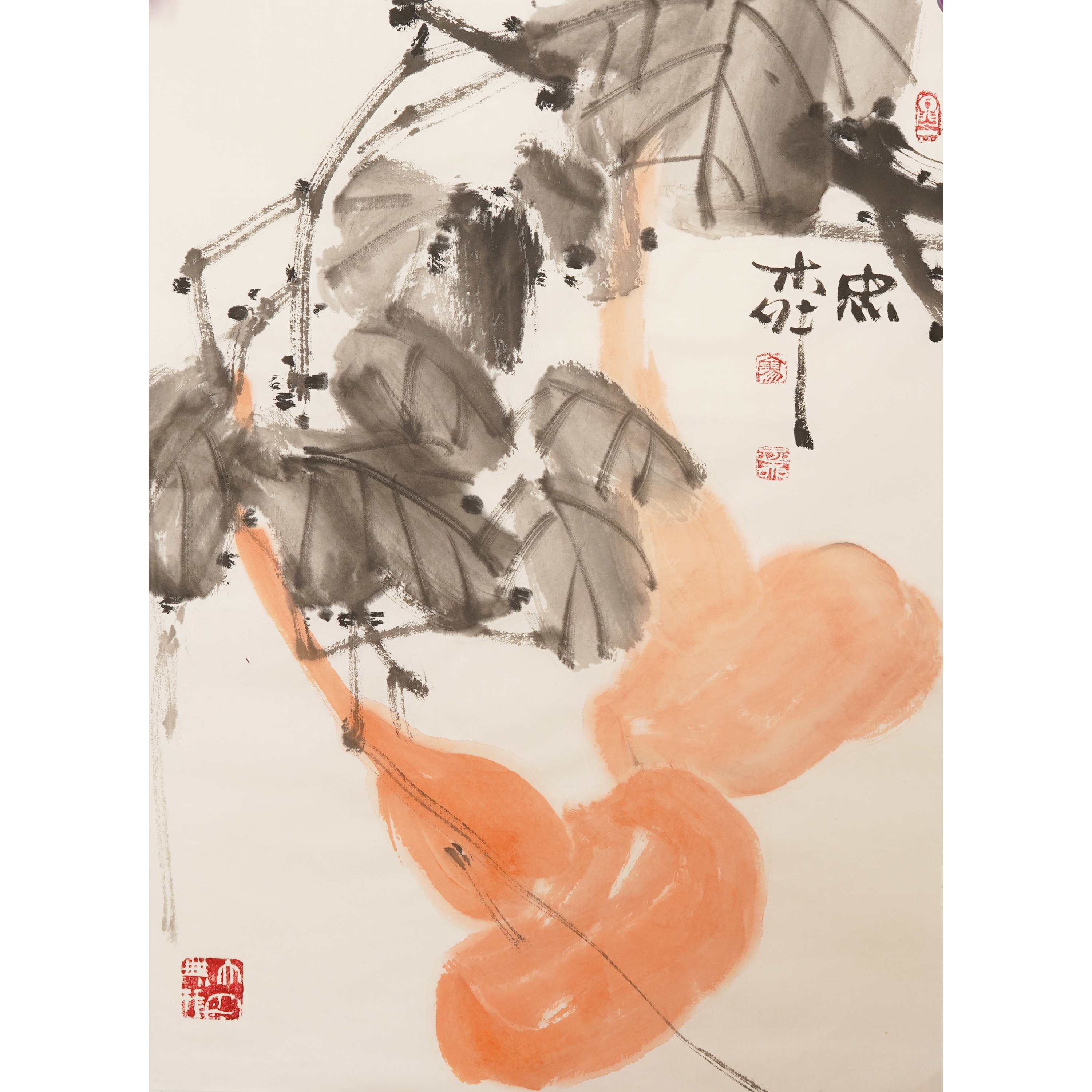 禅意国画手绘茶壶新中式风格35*46CM写意水墨花鸟画-Taobao-Tmall