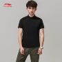 Li Ning áo ngắn tay nam 2018 loạt bóng rổ mới thể thao ve áo mùa hè đan APLN049 ao polo nam