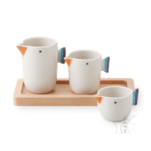 EMS direct mail: Japan-made Posami firing cute bird high-grade handmade ceramic chopsticks spoon toothpick holder