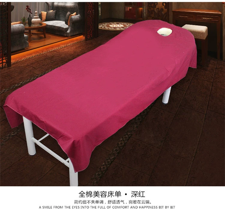 Perry Trang chủ Dệt may Giường đẹp Cotton Đồng bằng Màu rắn Tấm Massage Giường Massage Giường Beauty Salon Có thể được tùy chỉnh