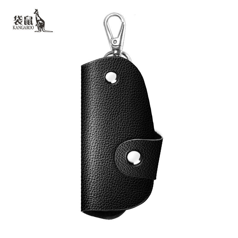 Kangaroo Key hanging accessories Genuine Leather Head Layer Bull Leather Waist Padlock Spoon Bag Small you car Key Pack Lock Pack Card Pack