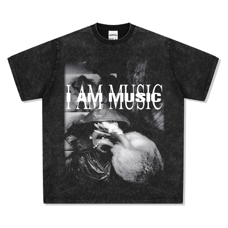 I Am Music Opium Yvl Short-Sleeved Playboi Carti Atlanta Vintage Hip-Hop T-Shirt