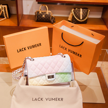 Hong Kong LACKVUMEKR small crowdsourced leather small fragrant wind rhombus chain Bag Bag 2021 new