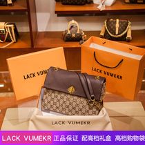 Hong Kong LACKVUMEKR GENUINE LEATHER FOREIGN AIR WOMENS BAG STRAY BAG ARMBAND BAG 2021 NEW TIDE CHAIN BAG SLOPED SATCHEL BAG