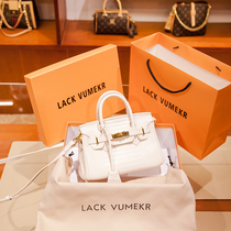 Hong Kong LACKVUMEKR genuine leather crocodile print Platinum Bag Pack Woman 2021 New wave Advance Sensation Diagonal Satchel