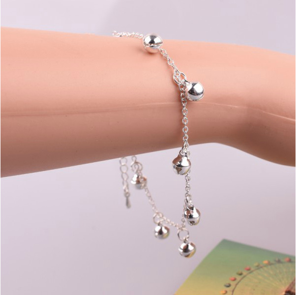 Vòng tay bạc 925 sterling nữ chuông cá heo nhỏ thời trang hoang dã Phiên bản quà tặng sinh nhật Nhật Bản và Hàn Quốc vòng tay trầm hương