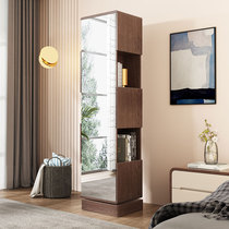 Full-length mirror Mirror dressing floor-to-ceiling mirror household rotatable fitting small apartment Light luxury Nordic furniture storage simple