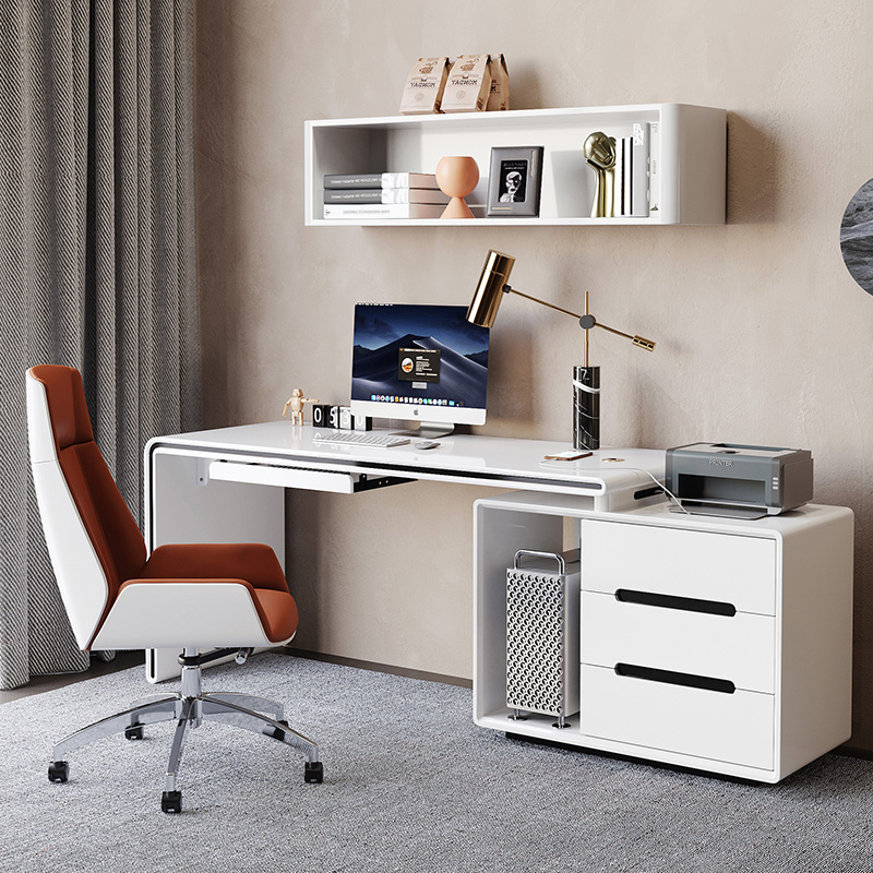 Modern Simple Desk Computer Desk Corner Desk Bookcase One Desk Desktop Workbench Office Furniture Set