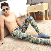 Mens autumn pants single piece thin warm pants autumn winter youth tight cotton shirt personality leggings outside the wearing pants