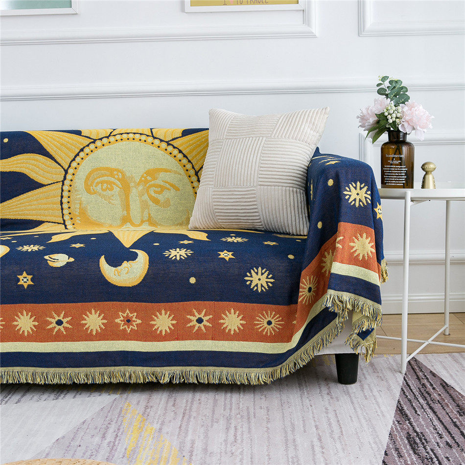 American double sided full cover sand release sofa cover sofa towels All season universal wire blanket tea table floating window floor cushion blanket