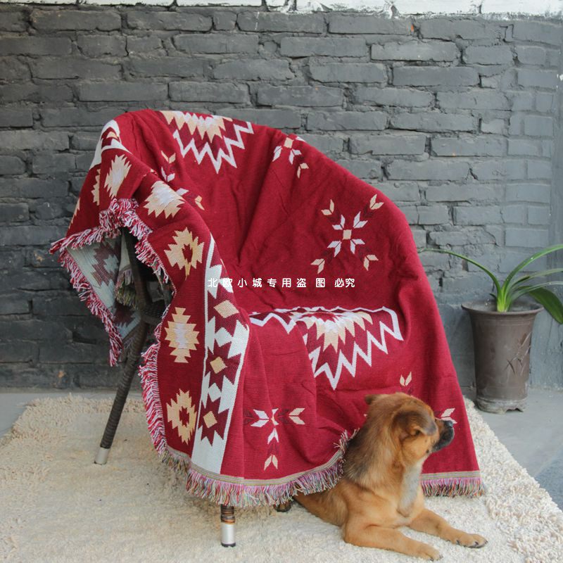 Turkey National Wind Sofa Towels Full Cover Fabric All Season Pure Cotton Thread Blanket Cover Blanket Dust Cover Chair Cushion Non-slip