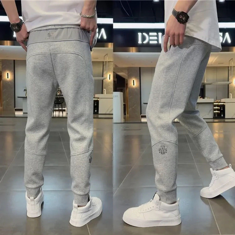 Spring and Summer New Men's Sports Casual Pants, Fashionable Versatile Windproof Jogger Pants, Patchwork Trendy Harem Pants
