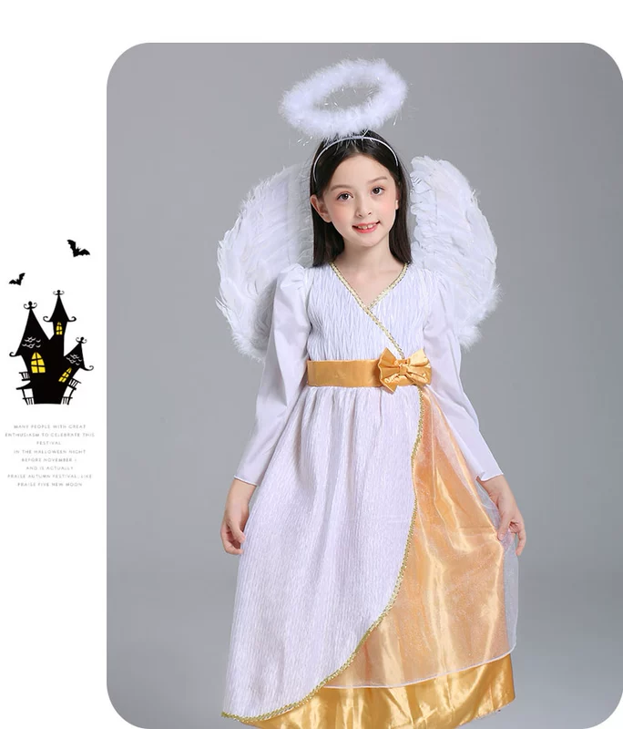 Halloween Kids Quần áo Cô gái Công chúa hóa trang Váy tuyết trắng Phù thủy Little Red quàng khăn bí ngô Trang phục