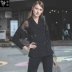 Áo khoác nữ Na Yin 2018 xuân hè hè giản dị sọc đen phù hợp với thời trang áo sơ mi gợi cảm organza tay áo 2020 - Business Suit