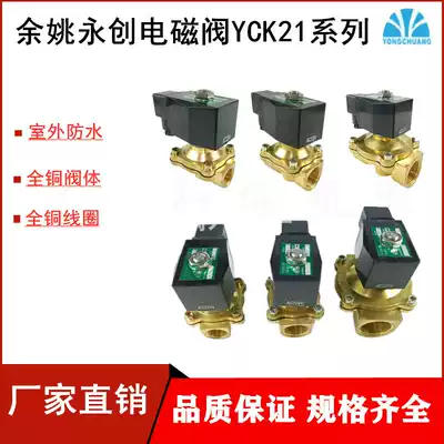 Yongchuang solenoid valve YCK21 series vacuum special solenoid valve Negative pressure solenoid valve Brass normally closed solenoid valve