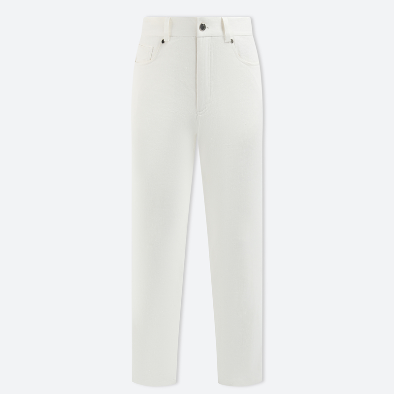 Riches Maitine Zegn* Same Style Stretch Rain Dew Linen Cotton Slim Straight Business Casual Trousers